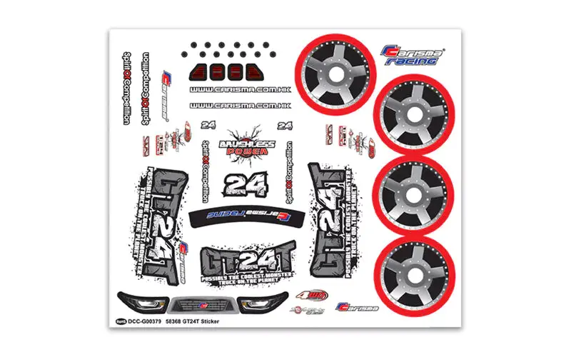 [CA-15716] Carisma RC - GT24T DECAL SHEET