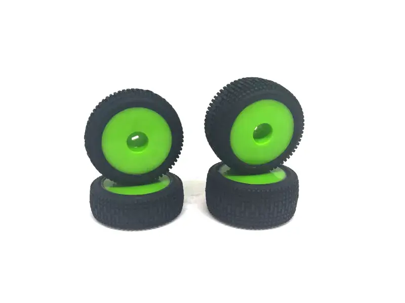 [CA-15747] Carisma RC - GT24B MINI PINS RALLY TIRES SET MOUNTED (GREEN)